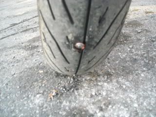 Why does my rear tire always get a nail? - Motorcycle Forum