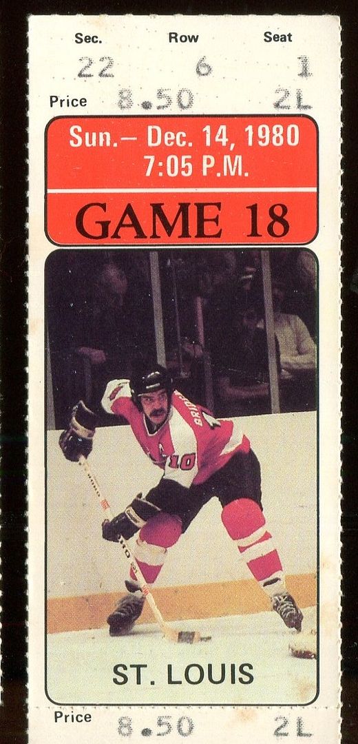 Ticket Hockey Philadelphia Flyers 1980 12/14 St. Louis Blues | eBay