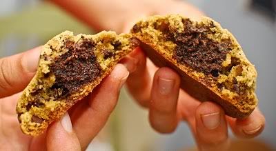 mocha chocolate pillow cookies