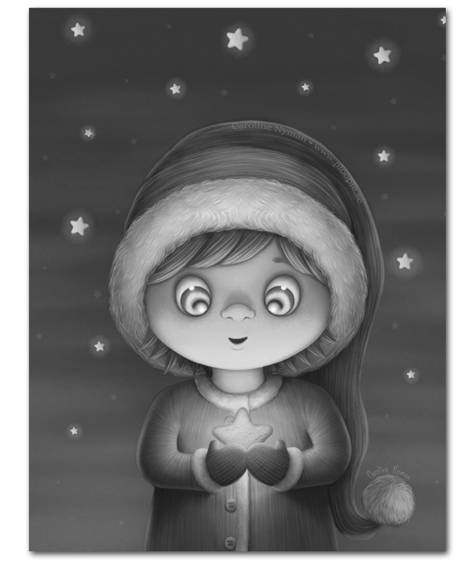 wish upon a star greyscale