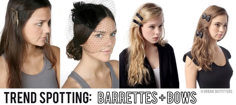 trend,hairstyle,bows,barrette,urban outfitters