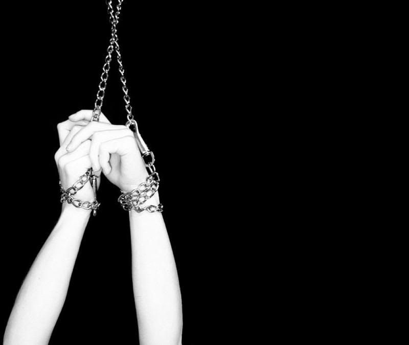 Chained.