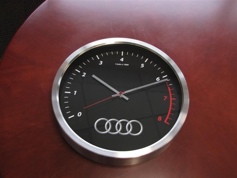Audi wall clock for garage?