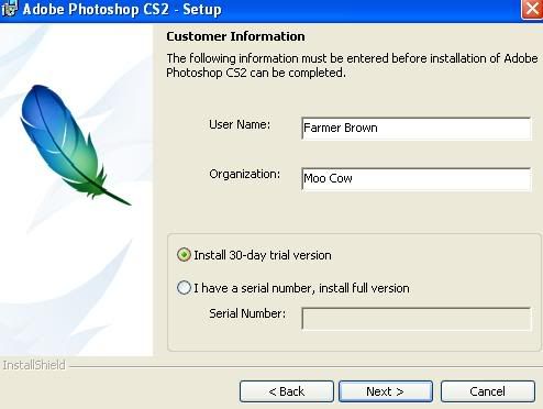 What is the Adobe Photoshop CS2 authorization code?