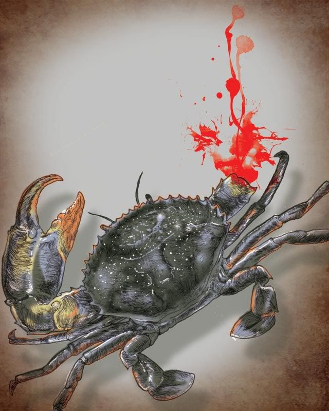 oh crabs ! blood shit