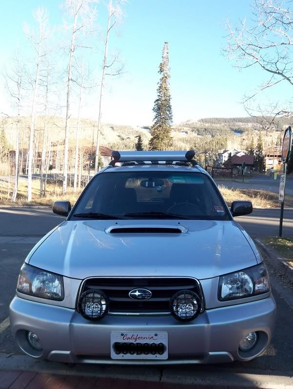 '04 Forrester XT with a Thule Xpedition 696 luggage rack Subaru