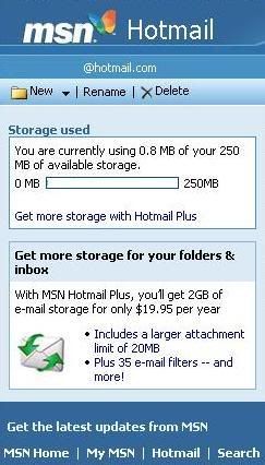 Hotmail's massive storage boost.