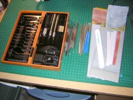 X-Acto Knives, Scribes and Sanding Tools