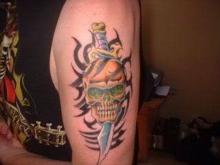 skull tribal tattoo