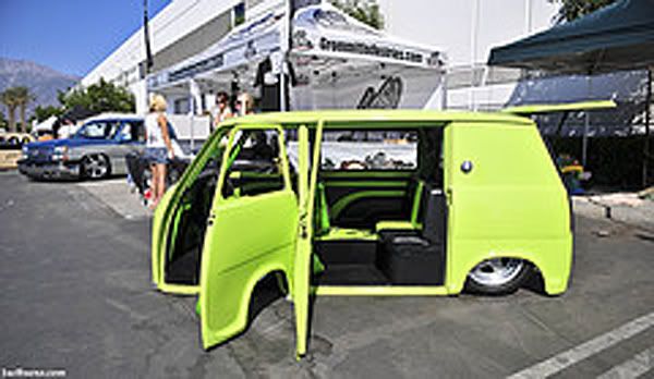 I'll have to look for pics of the slammed Subaru 360 van with the ACVW 
