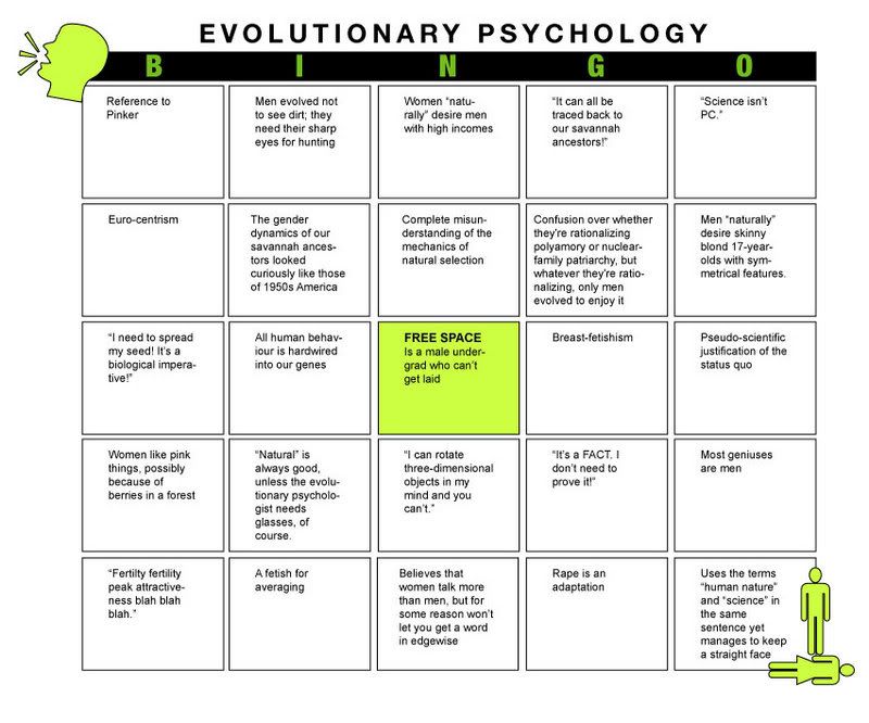 EvoPsych Bingo Card