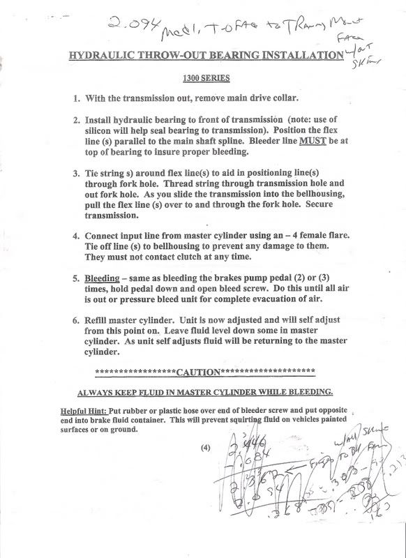 McLeod hyd. throwout bearing instructions CorvetteForum Chevrolet