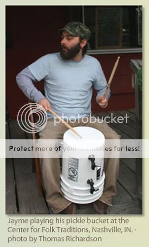 Buckets and Washboards are serious instruments that make killer percussion sounds - it is a long standing tradition. 