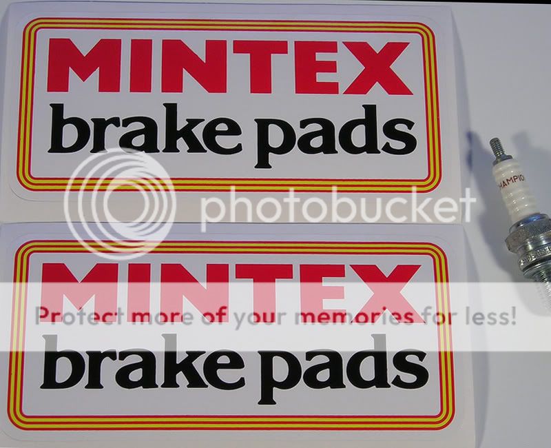 pair of mintex sticker decal