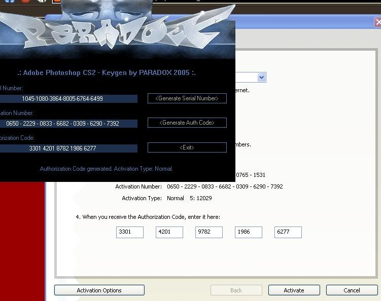 photoshop cs2 keygen by paradox 2005