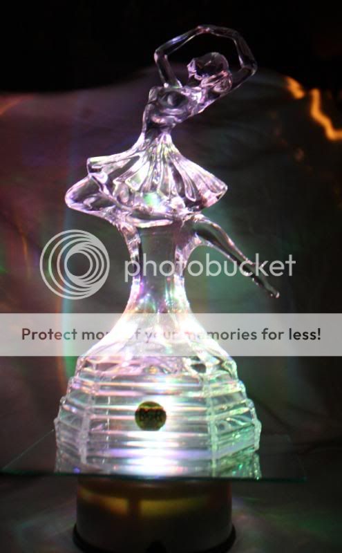 Crystal Ballerina Figurine 10 1/2 tall Royal Crystal Rock Italy 24% 